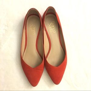 Franco Sarto red leather flats